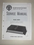 Vintage Kenwood Service Manual Model Number KAC-801. Fixed Price $25.00.