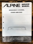 Alpine Model 3528 Power Amplifier Service Manual *original*. Fixed Price $19.97.