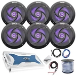 6-CHANNEL Marine Bluetooth Amplifier W/kit, 6X 4" 100 Watt Led Speakers W/wire. Fixed Price $409.99.