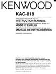 Kenwood KAC-818 Amplifier Owners Instruction Manual. Fixed Price $22.24.