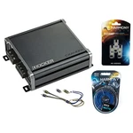 Kicker 46CXA4001 800W Sub Amp, 46KISL Wire Rca Adapter & HA-AK8 Gauge Kit. Fixed Price $220.95.