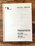 Nakamichi PA-100 SP-40 Amplifier Full Range Driver Service Manual *original*. Fixed Price $24.97.