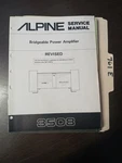 Alpine 3508 Service Manual Original Repair Book Bridgeable Power Amplifier. Fixed Price $49.99.