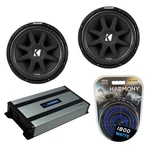 Kicker (2) 43C154 15" Comp Series 600W Car Subwoofer & HA-A800.1 Amp. Fixed Price $410.99.