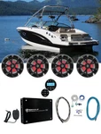 (4) Rockville 8" Black Marine Led Speakers+bluetooth Receiver+amplifier+amp Kit. Fixed Price $454.85.