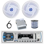 Pyle PLMRB29W Receiver, 2X 6'' Blue Led Speakers, 2-CHANNEL Amp, Wire, Antenna. Fixed Price $159.99.