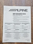 Alpine Owner's Manual MRP-M650 / MRP-M450 Mono Power Amplifier. Fixed Price $15.00.