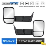 Black Power Heated Tow Mirrors For 2009-2018 Ram 1500 2500 3500 W/ Temp Sensor. Fixed Price $129.86.