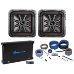 (2) Kicker 45L7R102 10" 2000W Solo-baric Subwoofers+mono Amplifier+amp Kit. Fixed Price $573.49.