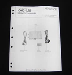 Original Kenwood KAC-425 Power Amplifier Service Manual. Fixed Price $9.95.