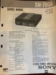 Sony XM-700A XM700A Power Amp Service Manual From The Usa **original** 813B 5539. Fixed Price $28.99.