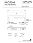 Service Manual For Kenwood KAC-7203. Fixed Price $12.50.