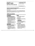 Kenwood KAC-525 Amplifier Owners Instruction Manual. Fixed Price $22.24.