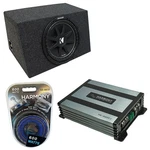 Kicker C12 Single 12" Hatchback Sealed Sub Box Enclosure W/ HA-A400.1 Mono Amp. Fixed Price $252.95.