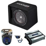 Kicker 43VCWR122 12" 500W Rms 2-OHM Sub Bundled W/800W Amp & Install Kit. Fixed Price $289.95.