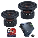 2X Memphis Mojo Pro MJP844 3000W Subwoofers + AUDIO360 6000W Car Amp Kit. Fixed Price $549.99.