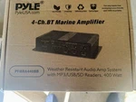 Nib Pyle PFMRA440BB 4-CHANNEL Marine Amplifier System Sound. Fixed Price $70.00.
