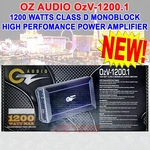 Audio OZV-1200.1 Watt Class Monoblock High Performance Power Amplifier. Fixed Price $199.99.