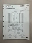 Kenwood KAC-719 Original Service Manual Free Shipping. Fixed Price $14.00.