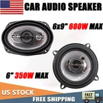 2X Car Coaxial 6/6X9'' 350/600W Music Door Audio Stereo Hifi Loudspeaker. Fixed Price $29.99.
