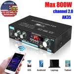Hifi Digital AK35 Bluetooth Amplifiers MP3 Channel 2.0 Sound Support 110V-24. Fixed Price $37.36.