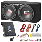 Mtx TNE212D 12" 1200W Dual Loaded Car Subwoofers Box & Planet 1500W Amp With Kit. Fixed Price $289.99.