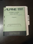 Alpine 3528 Service Manual Original Repair Book 12 Pages 4 Channel Amplifier. Fixed Price $49.99.