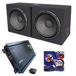 Jbl Dual 12" Sub Enclosure + AUDIO360 6000W Car Competition Amplifier Kit. Fixed Price $499.99.