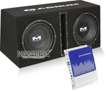 Mtx Magnum MB210SP Dual 10" 1200W Vented Subwoofer Enclosure + Mono Amplifier. Fixed Price $269.95.