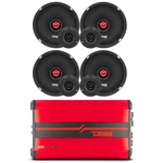 DS18 Four 6.5" 250W Rms Speakers + 60W Tweeters And 3000W Amplifier. Fixed Price $509.95.