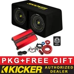 Kicker 600W DCWC122 12" Car Audio Sub Package + DS18 Class Amp 4AWG Kit. Fixed Price $657.98.