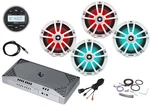 Marine Bluetooth Radio, 4X 6.5" Led Speakers, Amp + Kit, Usb Interface, Antenna. Fixed Price $620.99.