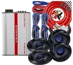 4X Autotek ATS65CXS 6.5" 2WAY Speaker + Crunch SA-1100.4 Amplifier Kit. Fixed Price $168.99.