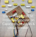 Cerwin Vega 300 Se Crossover Restoration Kit Capacitors / Resistors & Breaker. Fixed Price $60.00.