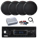Pyle Marine Bluetooth Receiver, 4X 3.5'' 200W Speakers, Amp W/kit, Antenna. Fixed Price $197.49.