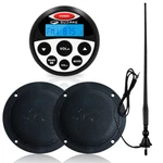 Marine Fm Am Radio Bluetooth Stereo Receive + Boat Audio Speaker Antenna. Fixed Price $80.99.
