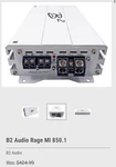 B2 Audio Rage 850.1 Monoblock Car Subwoofer Amplifier W/bass Knob. New!. Fixed Price $264.99.
