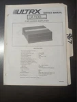 Ultrx UA1100 Service Manual Original Repair Book Car Audio Amplifier. Fixed Price $49.99.