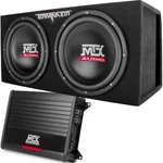 Mtx TNP212DV 1000W 12" Dual Subwoofer Enclosure With Built-in Amplifier. Fixed Price $499.95.