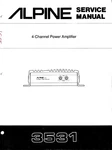 Alpine 3531, 4-CHANNEL Power Amplifier, Service Manual Original. Fixed Price $20.00.