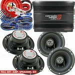 Cerwin Vega CVP1600.4D 1600W Amp + 4X XED62 6.5" Speakers 4-CH Kit. Fixed Price $249.99.