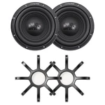 Two Alpine W10S4 10" Subwoofers With KTE-10PG Speaker Grills. Fixed Price $291.80.