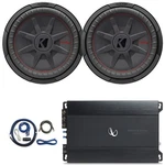 2X Kicker 12" 1000W Max Ultra-thin Subwoofer, 300W Peak Compact Amplifier W/kit. Fixed Price $580.49.