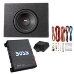 Pyle 10" 1000W Dvc Subwoofer + Q Power Truck Enclosure Boss 1100W Ab Amplifier. Fixed Price $170.99.