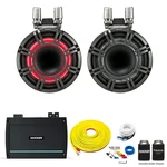 Kicker KMTC11 Black 11" Hlcd Towers KXMA1200.2 Amp Wire Kit And Rcas. Fixed Price $2276.89.