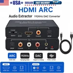 Hdmi Arc Audio Extractor 192KHZ Dac Converter Spdif Optical Coaxial 3.5MM. Fixed Price $19.94.