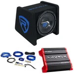 Rockville RV8P 8" 400W Car Subwoofer In Vented Box+crunch Amplifier+amp Kit. Fixed Price $139.90.