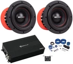 2) Mb Quart RW1-164 300 Watt Rms 6.5" Car Subwoofers+mono Amplifier+amp Wire Kit. Fixed Price $273.95.