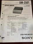 Sony XM-2501 XM2501 Service Manual From The Usa **original**. Fixed Price $23.99.
