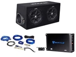 Kicker 43DC122 Comp Dual 12" Subwoofers+vented Box+mono Amplifier+amp Wire Kit. Fixed Price $399.90.